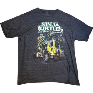 Teenage Mutant Ninja Turtles Out of the Shadows Tee XL Gray Movie Truck Graphic
